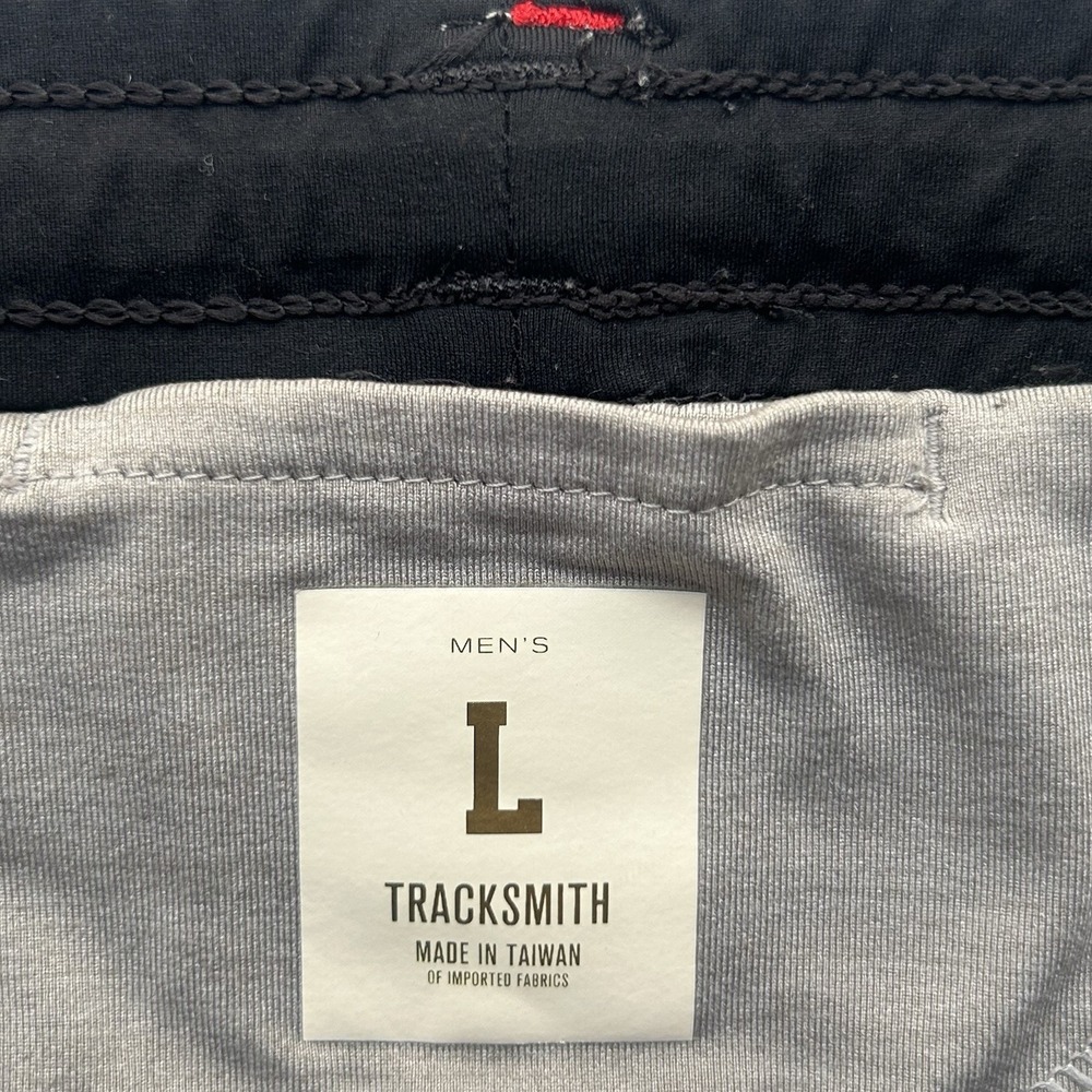 Tracksmith Men's Large Black Lined Running Shorts Drawstring Zipper Pocket - Picture 4 of 16